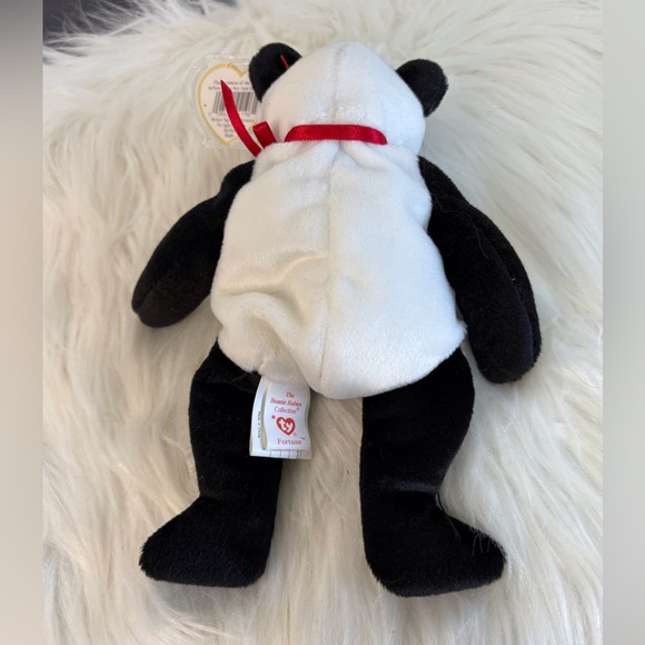 Ty Fortune 1997 Black and White Panda Beanie Baby - Picture 6 of 6